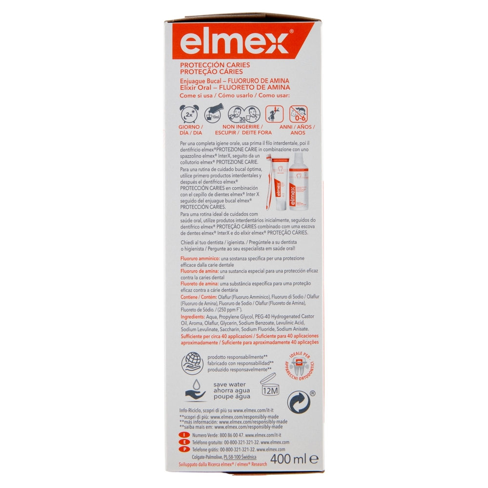 elmex collutorio Protezione Carie rinfresca l'alito 400 ml